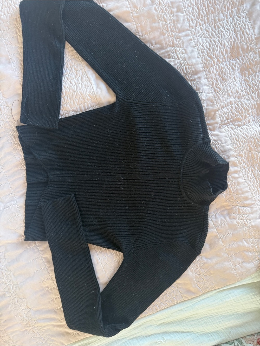 Garage Black Ribbed Turtleneck Sweater